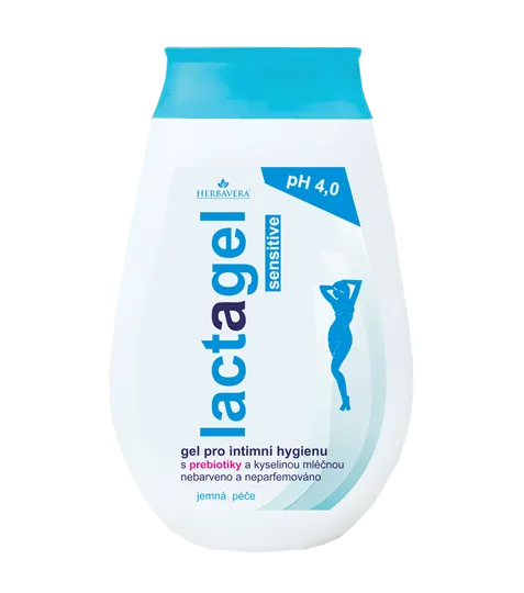 LACTAGEL SENSITIVE gél pre intímnu hygienu s prebiotikami a kyselinou mliečnou, 250 ml