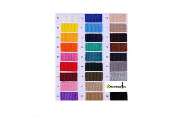 Jednofarebný popruh s nitmi a otočnými karabínkami š.  2,5cm (Rôzne farby)
