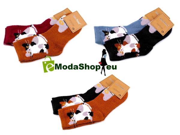 Dámske froté ponožky, 1 pár (rôzne farby, veľkosti)