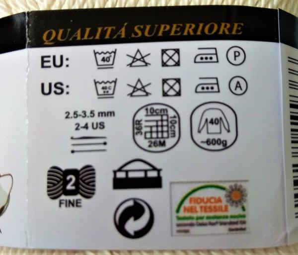 BAVLNA FIOCCO, 50g/125m,háčik 2,5-3,5, 100% čistá bavlna, Certifikát Oeko-tex®,43 farieb